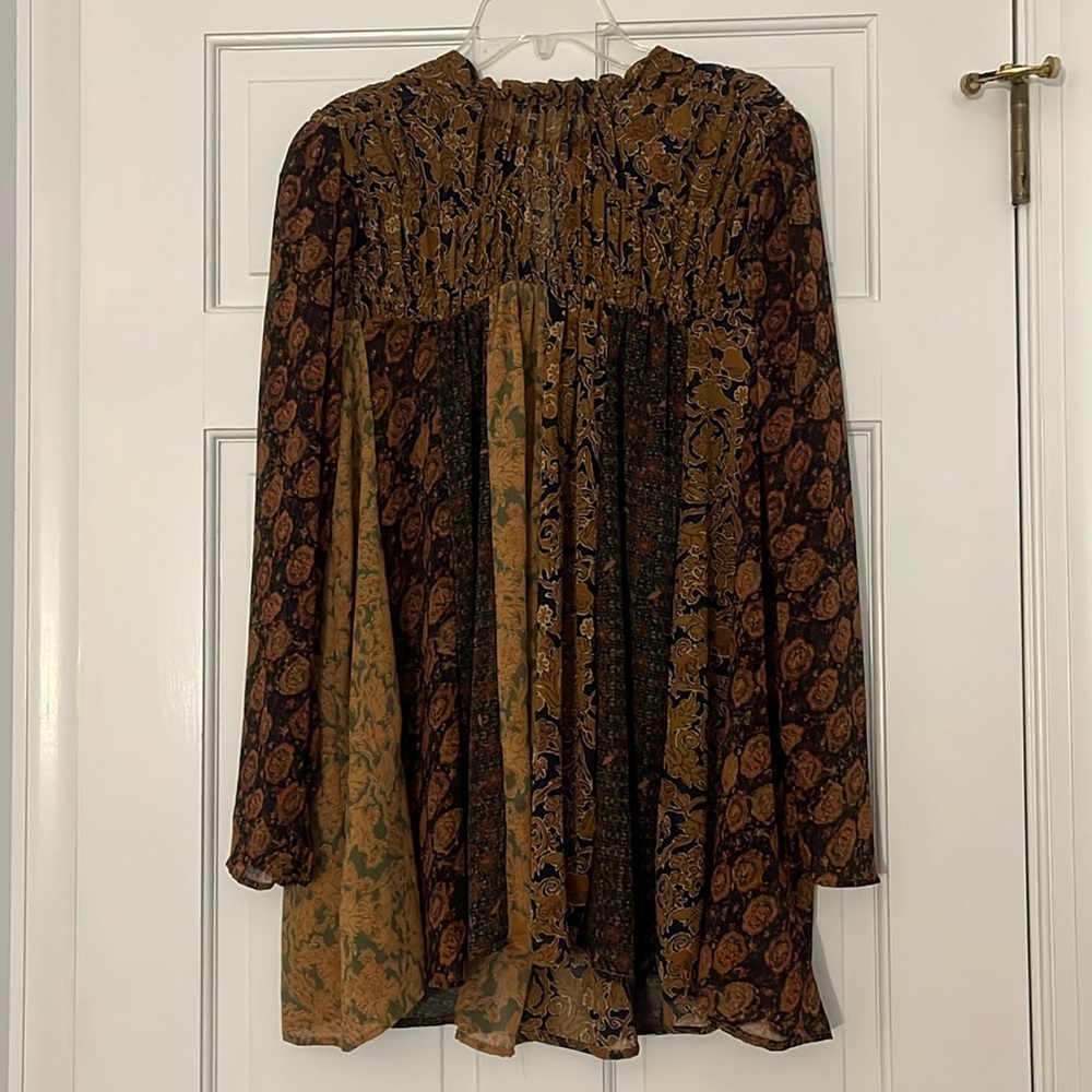 Free People Merrie Mix Tunic Top Blouse sz. XS